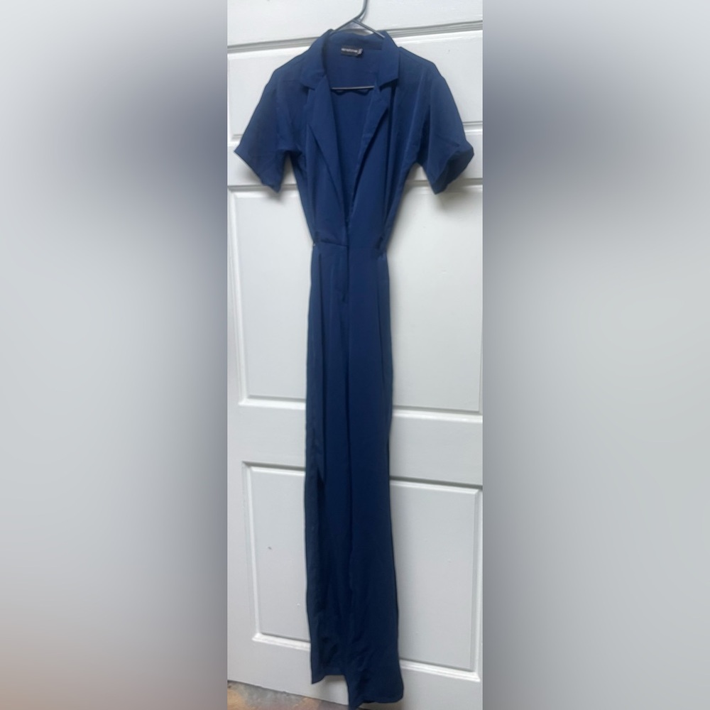 PrettyLittleThing Navy Jumpsuit